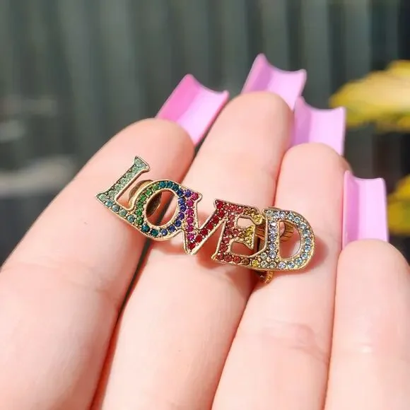 Gucci LOVED Single Ear Cuff Swarovski Crystal Rhinestone Huggie Rainbow Earring - Picture 11 of 11